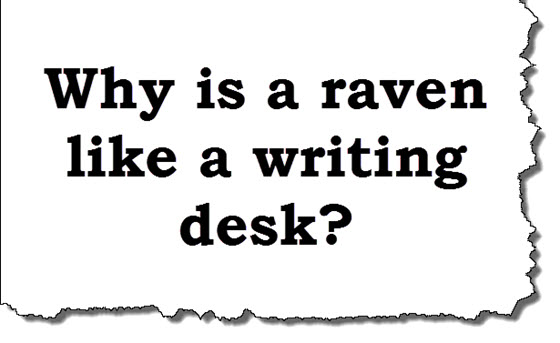 Why is a raven like a writing desk