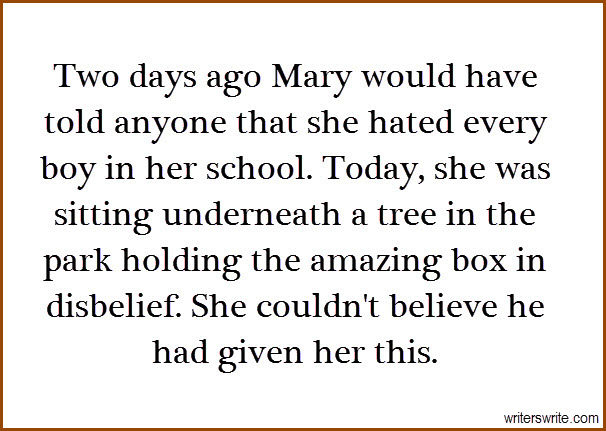 Mary's Amazing Gift Writing Prompt