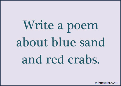 Write a poem about blue sand