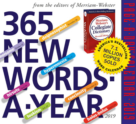 Merriam-Webster 365 New Words-A-Year Page-A-Day Calendar 2019