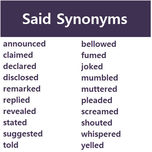 Said Synonyms