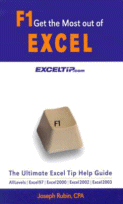 F1 Get the most out of Excel by Joseph Rubin