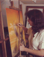 Janny at work in her studio.